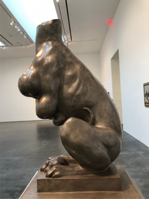 Louise Bourgeois, “Nature Study” (1984) Bronze, silver nitrate patina and steel. The David Zwirner Gallery, New York