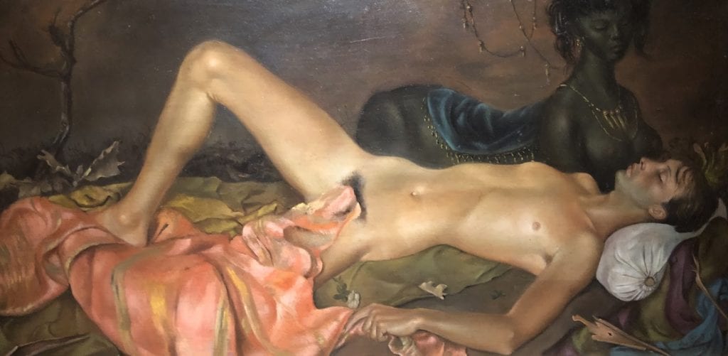 “The Alcove/Self-Portrait with Nico Papatakis ( L’Alcove/Autoportrait avec Nico Papatakis)” 1941 Oil on canvas