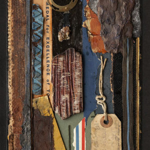 Justin Barrie Kelly, Gold Medal for Excellence, found object, assemblag, contemporary art, Welsh artist, sculpture, Low relief, Wall hanging, Sculptural relief, Collage